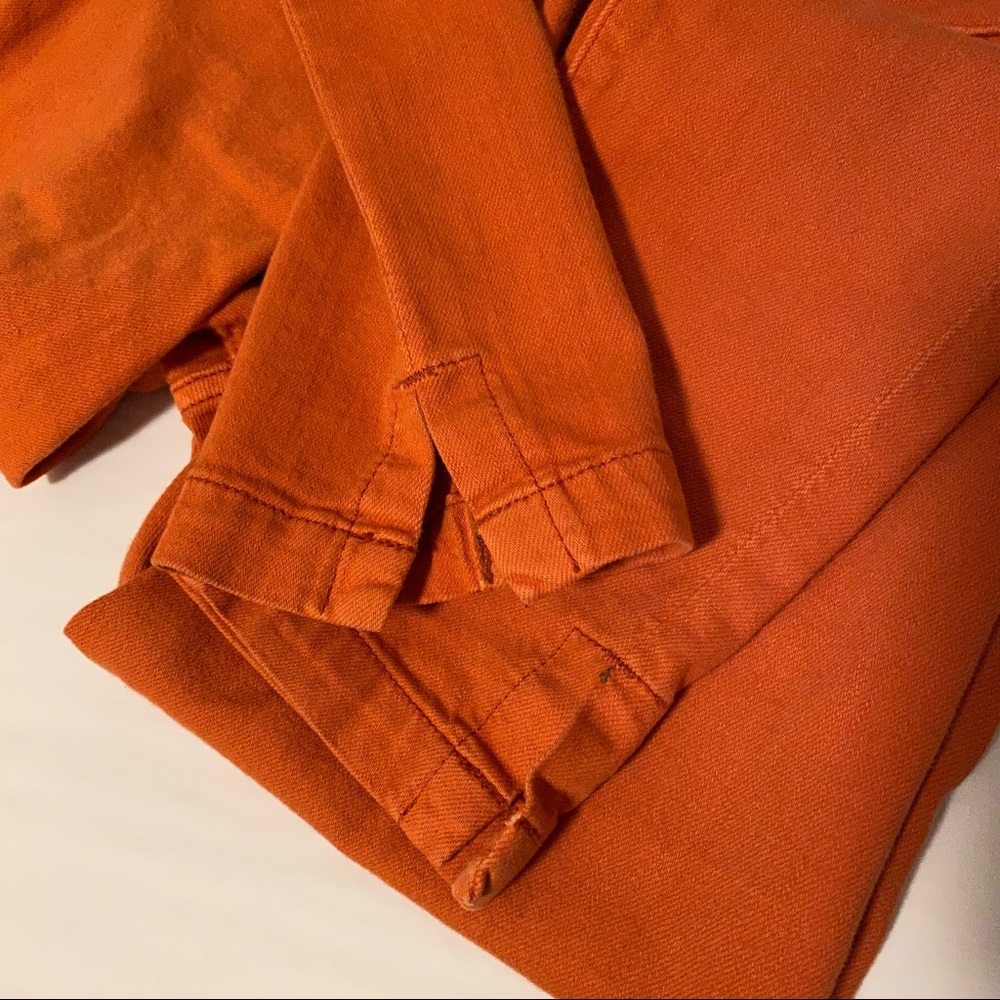 Anthro Pilcro Orange Stet Cropped Skinny Jeans - Picture 4 of 4